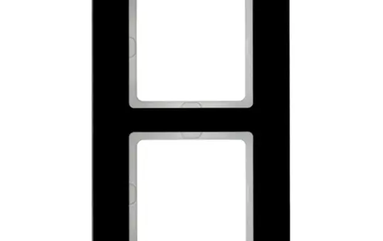 BERKER 10126076 Abdeckrahmen Q.7 2-fach | glas schwarz