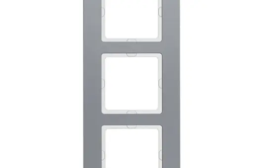 BERKER 10136074 Abdeckrahmen Q.7 3-fach | alu gestrahlt