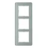 BERKER 10136079 Abdeckrahmen Q.7 3-fach | glas polarweiß