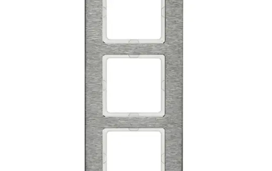 BERKER 10136083 Abdeckrahmen Q.7 3-fach, senkrecht | edelstahl gebürstet