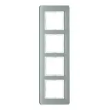 BERKER 10146079 Abdeckrahmen Q.7 4-fach | glas polarweiß