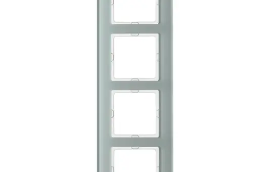 BERKER 10146079 Abdeckrahmen Q.7 4-fach | glas polarweiß