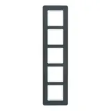 BERKER 10156186 Abdeckrahmen Q.7 5-fach | anthrazit samt