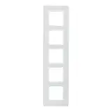 BERKER 10156189 Abdeckrahmen Q.7 5-fach | polarweiß samt