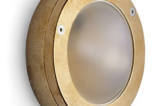 THPG 171646 Flache Außenleuchte messing blank