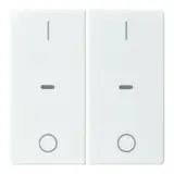 BERKER 80962329 Abdeckung für Tastsensor Q.1/Q.3 2-fach, IO | polarweiß samt
