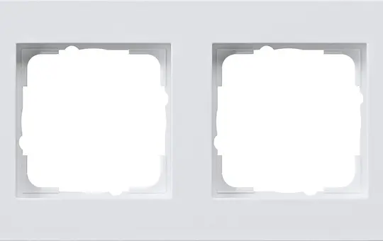 GIRA 0212295 Abdeckrahmen E2 flache Montageart 2-fach | reinweiß glänzend