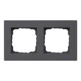 GIRA 0212095 Abdeckrahmen E2 flache Montageart 2-fach | schwarz matt