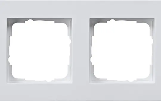 GIRA 0214225 Abdeckrahmen E2 flache Montageart 4-fach | reinweiß seidenmatt