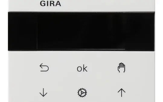 GIRA 5366112 Jalousieuhr System 3000 System Fläche Display | reinweiß glänzend