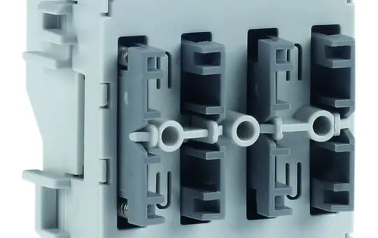 BERKER 80141500 KNX-Taster W.1 2-fach, Mittelstellung | lichtgrau/grau