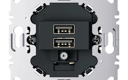 BERKER 260205 USB-Steckdose USB-A/A, 3,0 A | anthrazit matt