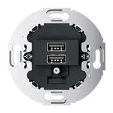 BERKER 260215 USB-Steckdose USB-A/A, 3,0 A, runder Tragring | anthrazit matt