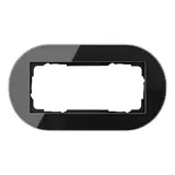 GIRA 1002135 Abdeckrahmen Studio 2-fach ohne Mittelsteg | glas schwarz