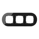GIRA 0213135 Abdeckrahmen Studio 3-fach | glas schwarz