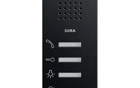 GIRA 1250005 Wohnungsstation System 55 Audio | schwarz matt | keine