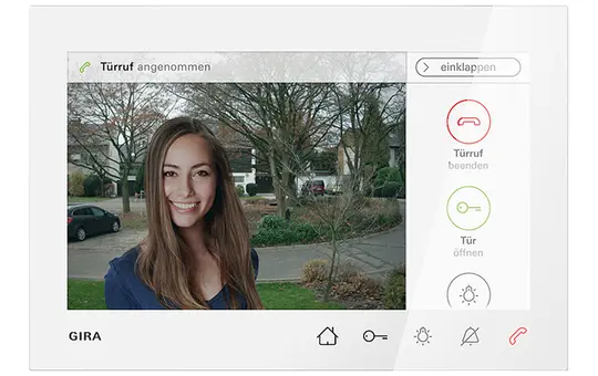 GIRA 120903 Wohnungsstation System 55 Video | reinweiß glänzend | 7 Zoll