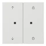 GIRA 5363112 Bedienaufsatz System 3000 System Fläche 2-fach, Memory | reinweiß glänzend