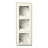 GIRA 106301 Aufputzgehäuse m. Rahmen Standard 55 3-fach | cremeweiß glänzend