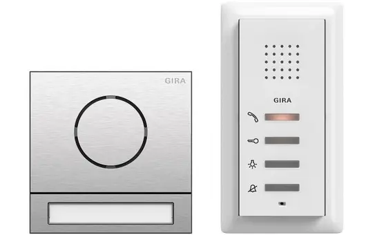 GIRA 2406000 TKS-Komplettpaket System 106 Audio, Einfamilienhaus | edelstahl | keine