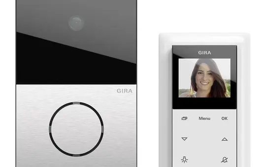 GIRA 2416000 TKS-Komplettpaket System 106 Video, Einfamilienhaus | edelstahl | 2,2 Zoll