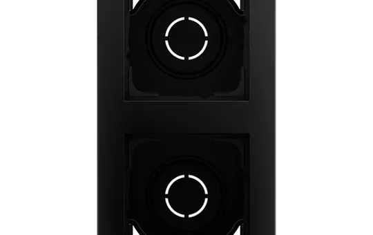 GIRA 106209 Aufputzgehäuse m. Rahmen E2 2-fach | schwarz matt