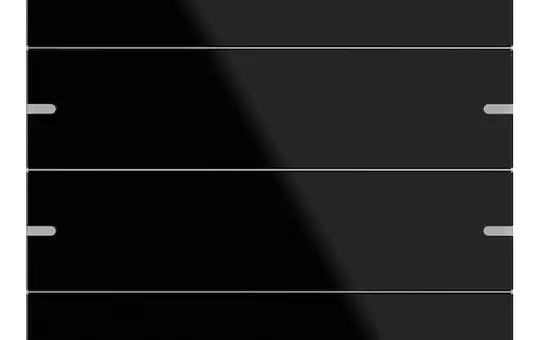 GIRA 502405 Wippenset für Tastsensor 4 4-fach | glas schwarz