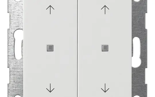 GIRA 517403 KNX-Tastsensor System 55 2-fach, 4 Pfeile | reinweiß glänzend