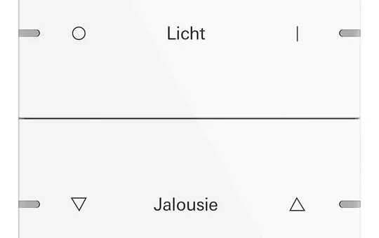 GIRA 5032903 Wippenset beschreibbar für Tastsensor 4 2-fach | reinweiß glänzend