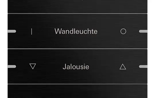 GIRA 5034126 Wippenset beschreibbar für Tastsensor 4 4-fach | aluminium schwarz