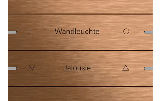 GIRA 503438 Wippenset beschreibbar für Tastsensor 4 4-fach | bronze