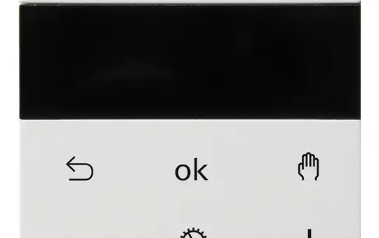 GIRA 539303 Raumtemperaturregler System 3000 System 55 230 V, Kühlfunktion, Display | reinweiß glänzend