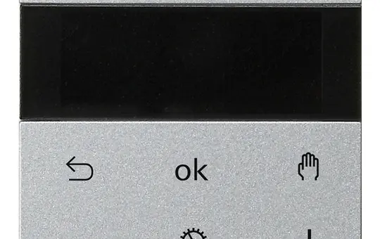 GIRA 539326 Raumtemperaturregler System 3000 System 55 230 V, Kühlfunktion, Display | alu