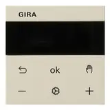 GIRA 539301 Raumtemperaturregler S3000 System 55 230 V, Kühlfunktion, Display | cremeweiß glänzend