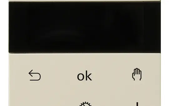 GIRA 539301 Raumtemperaturregler System 3000 System 55 230 V, Kühlfunktion, Display | cremeweiß glänzend