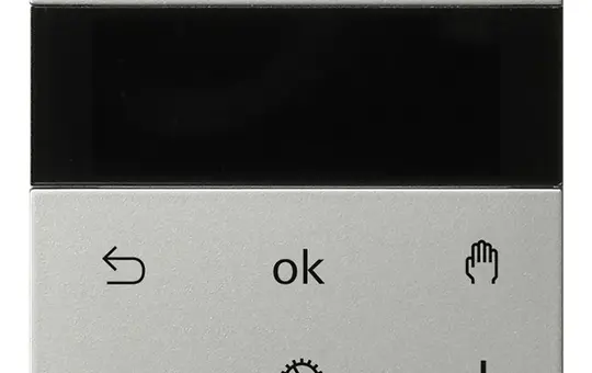 GIRA 5393600 Raumtemperaturregler System 3000 System 55 230 V, Kühlfunktion, Display | edelstahl