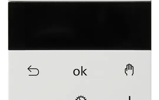 GIRA 539327 Raumtemperaturregler System 3000 System 55 230 V, Kühlfunktion, Display | reinweiß seidenmatt