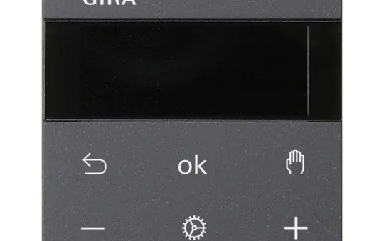 GIRA 539428 Raumtemperaturregler System 3000 System 55 Display, Bluetooth | anthrazit