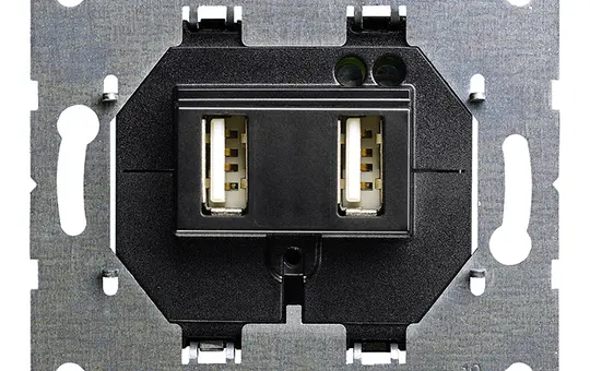 GIRA 235900 USB-Spannungsversorgung USB-A/A, 2,1 A | schwarz