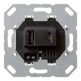 GIRA 236900 USB-Spannungsversorgung USB-A/C, 3,0 A | schwarz