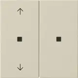 GIRA 510801 KNX-RF-Bedienaufsatz System 55 2-fach, Pfeile | cremeweiß glänzend