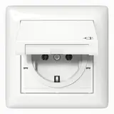 GIRA 415703 SCHUKO-Steckdose komplett System 55 1-fach, IP44 | reinweiß glänzend