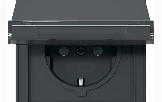 GIRA 441067 SCHUKO-Steckdose TX_44 Klappdeckel, Schriftfeld | anthrazit