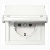 GIRA 441066 SCHUKO-Steckdose TX_44 Klappdeckel, Schriftfeld | reinweiß