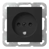 GIRA 4422005 internationale Steckdose System 55 DK, Berührungsschutz | schwarz matt