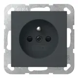 GIRA 448528 internationale Steckdose System 55 FR/BE, Berührungsschutz | anthrazit