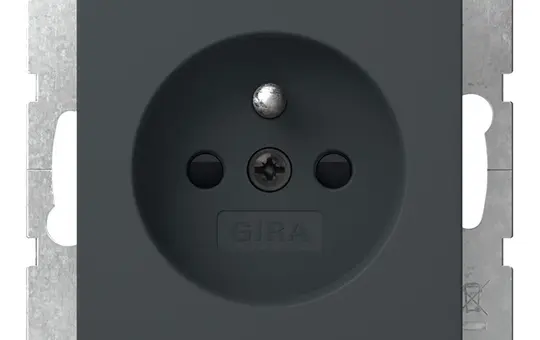 GIRA 448528 internationale Steckdose System 55 FR/BE, Berührungsschutz | anthrazit