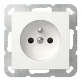 GIRA 448527 internationale Steckdose System 55 FR/BE, Berührungsschutz | reinweiß seidenmatt
