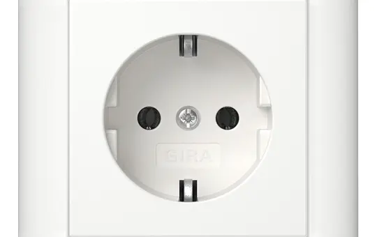 GIRA 444027 SCHUKO-Steckdose kompl. System 55 1-fach | reinweiß seidenmatt