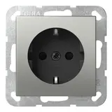 GIRA 4453600 SCHUKO-Steckdose System 55 Berührungsschutz | edelstahl